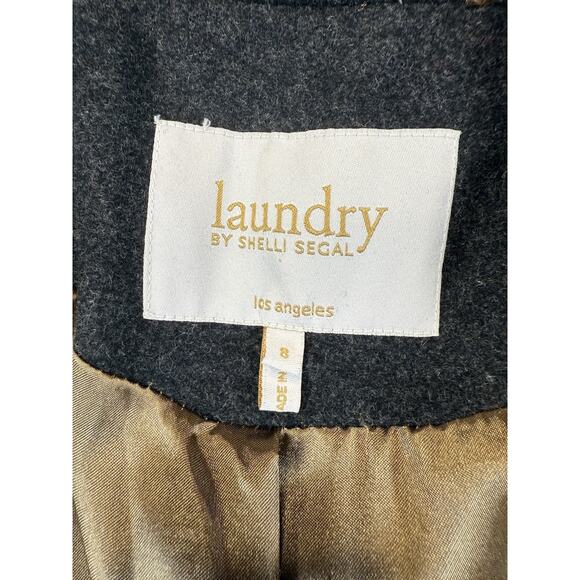 Laundry by Shelli Segal Wool Blend Fit & Flare Coat Women’s 8 Charcoal - Picture 10 of 11